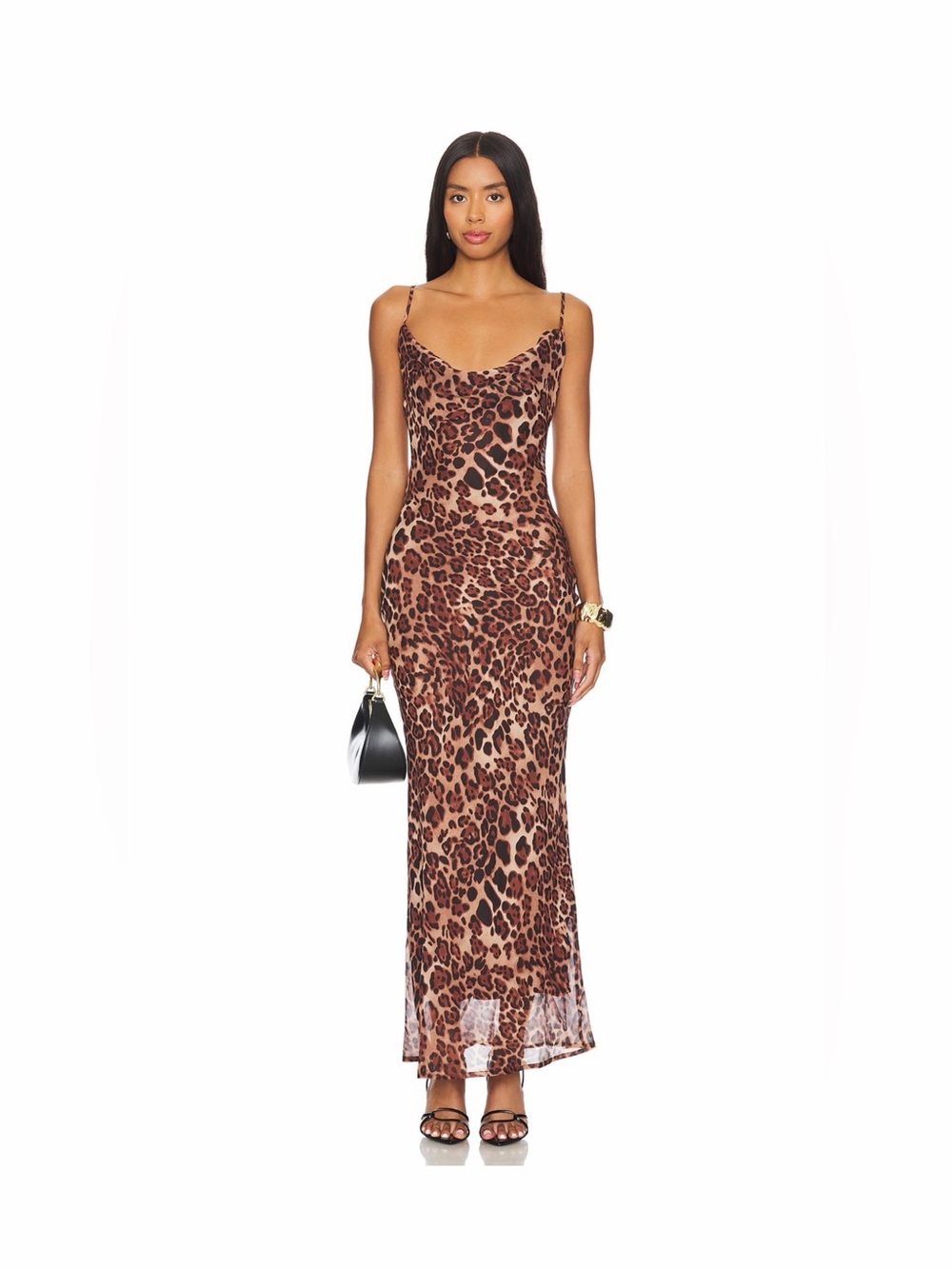 REVOLVE Maxi Dress in Leopard Brown by SNDYS